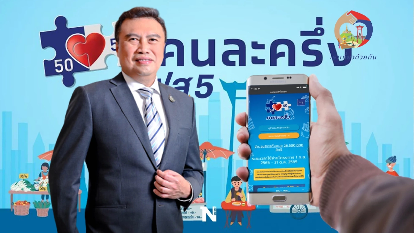 ผลโพลล์ “คนละครึ่งเฟส 5” ส่วนใหญ่ 59.5% ได้ลงทะเบียน หวังรัฐขยายมาตรการต่อ