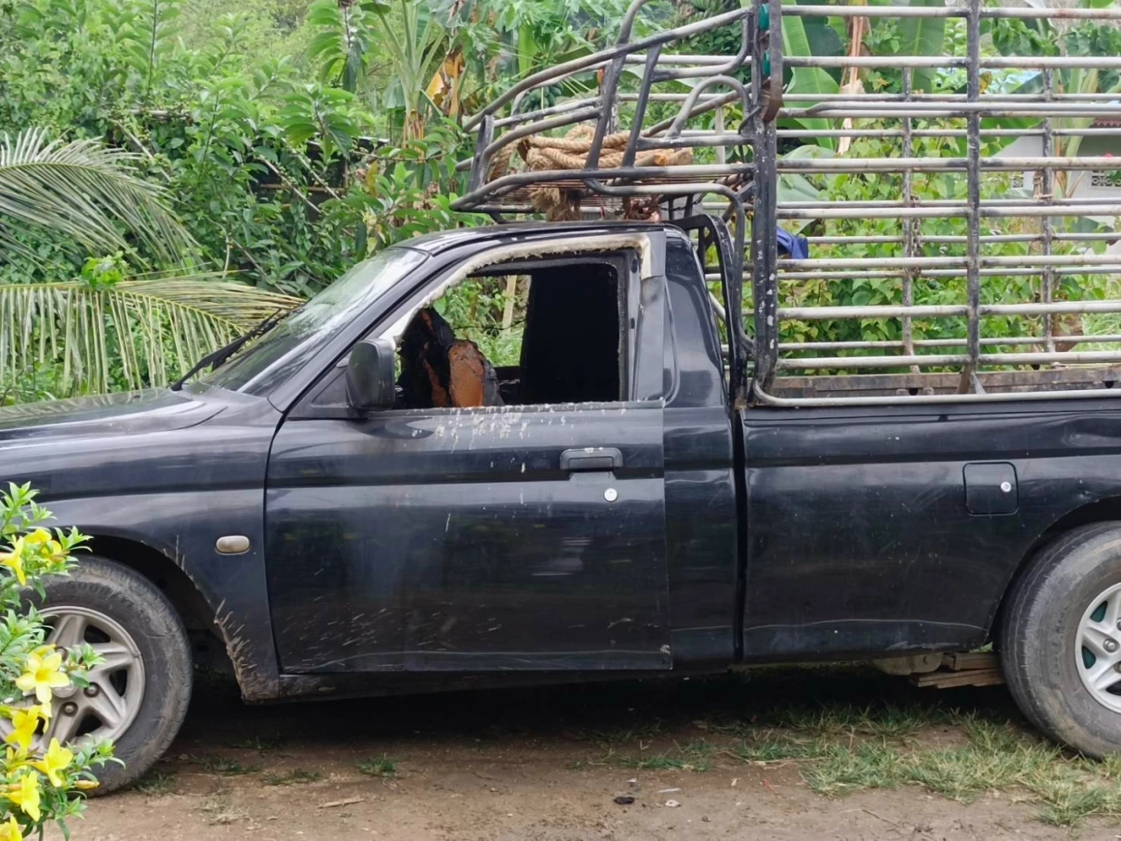 รวบผู้ต้องสงสัยยิงถล่ม ก่อนเผารถไม้ยาง เร่งสอบประวัติโยงป่วนใต้