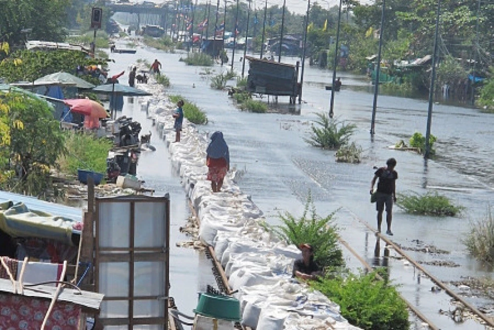 แฟ้มภาพเหตุการณ์น้ำท่วมปี 54 บริเวณดอนเมือง