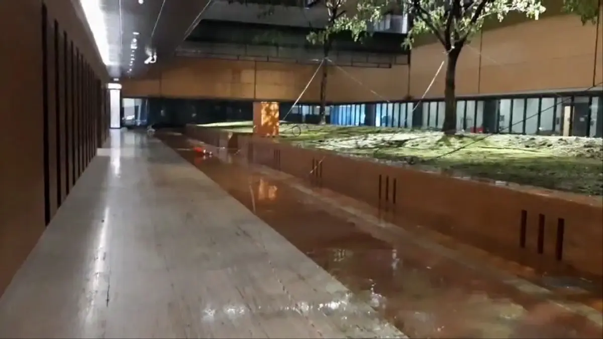 ฝนตกหนัก รัฐสภา น้ำรั่ว