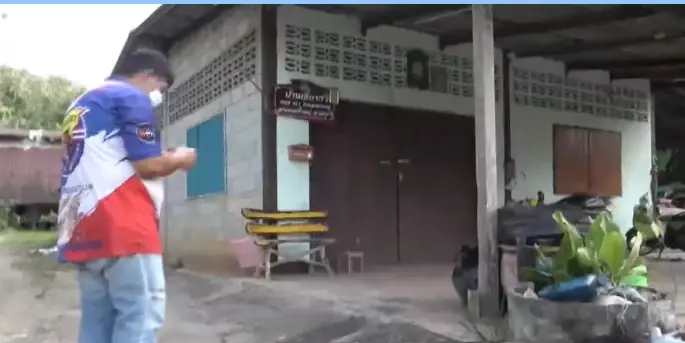 บ้านนายสมชาติ ผู้ก่อเหตุ