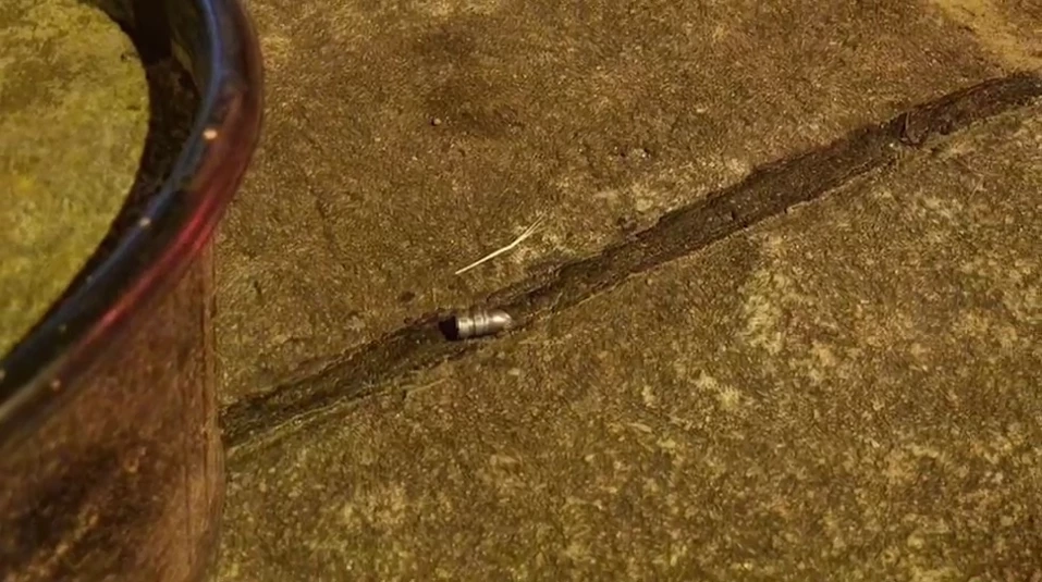 หลักที่เก็บได้ในที่เกิดเหตุ เป็นหัวกระสุนยังไม่ทราบขนาด