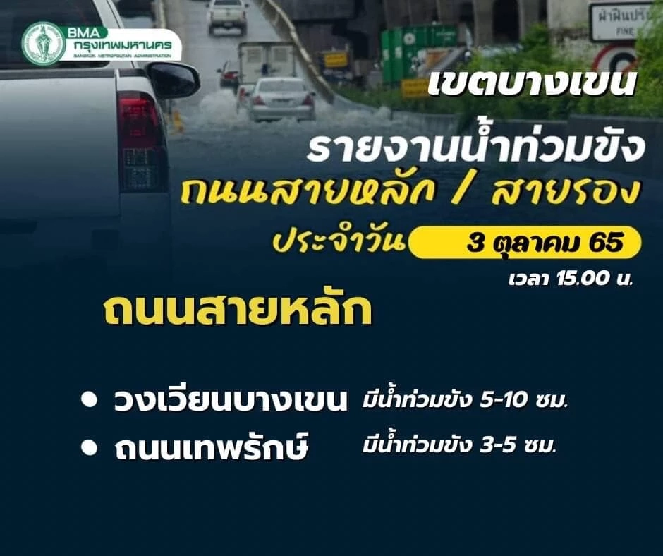คนกรุงเทพฯ อ่วม ฝนถล่ม ถนนหลายเส้นจมบาดาล การจราจรติดขัดหนัก (มีคลิป)