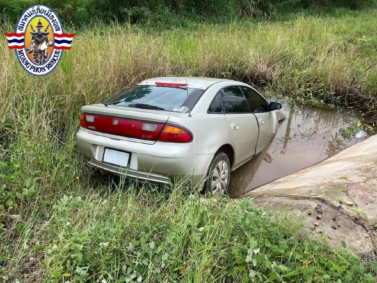 เจ้าอาวาสวัดขอนแก่น ขับเก๋งชนลูกชายลูกสาวผู้ใหญ่บ้าน เจ็บ-เสียชีวิต