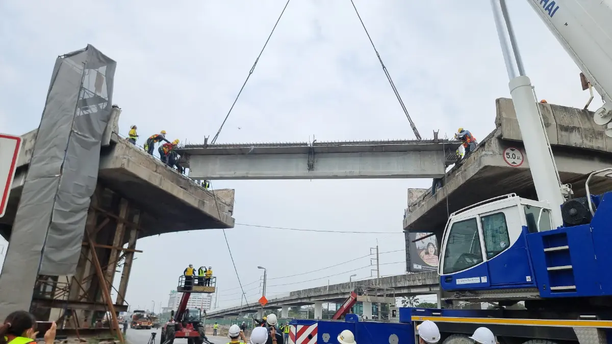 เร่งซ่อมสะพานกลับรถพระราม 2 ทางหลวงฯ เผย เตรียมเปิดใช้งานกลางเดือน พ.ย.