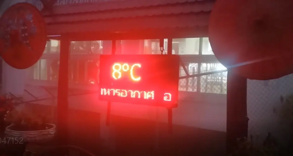 หนาวสะท้าน “ดอยอินทนนท์” อุณหภูมิลดฮวบเหลือ 8 องศา หมอกปกคลุมทั่ว