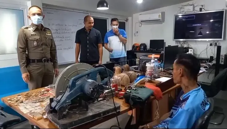 ตร.บางละมุง รวบโจรแสบ ปลอมเป็นนักปั่นจักรยาน ลักทรัพย์ตามบ้าน ปชช.