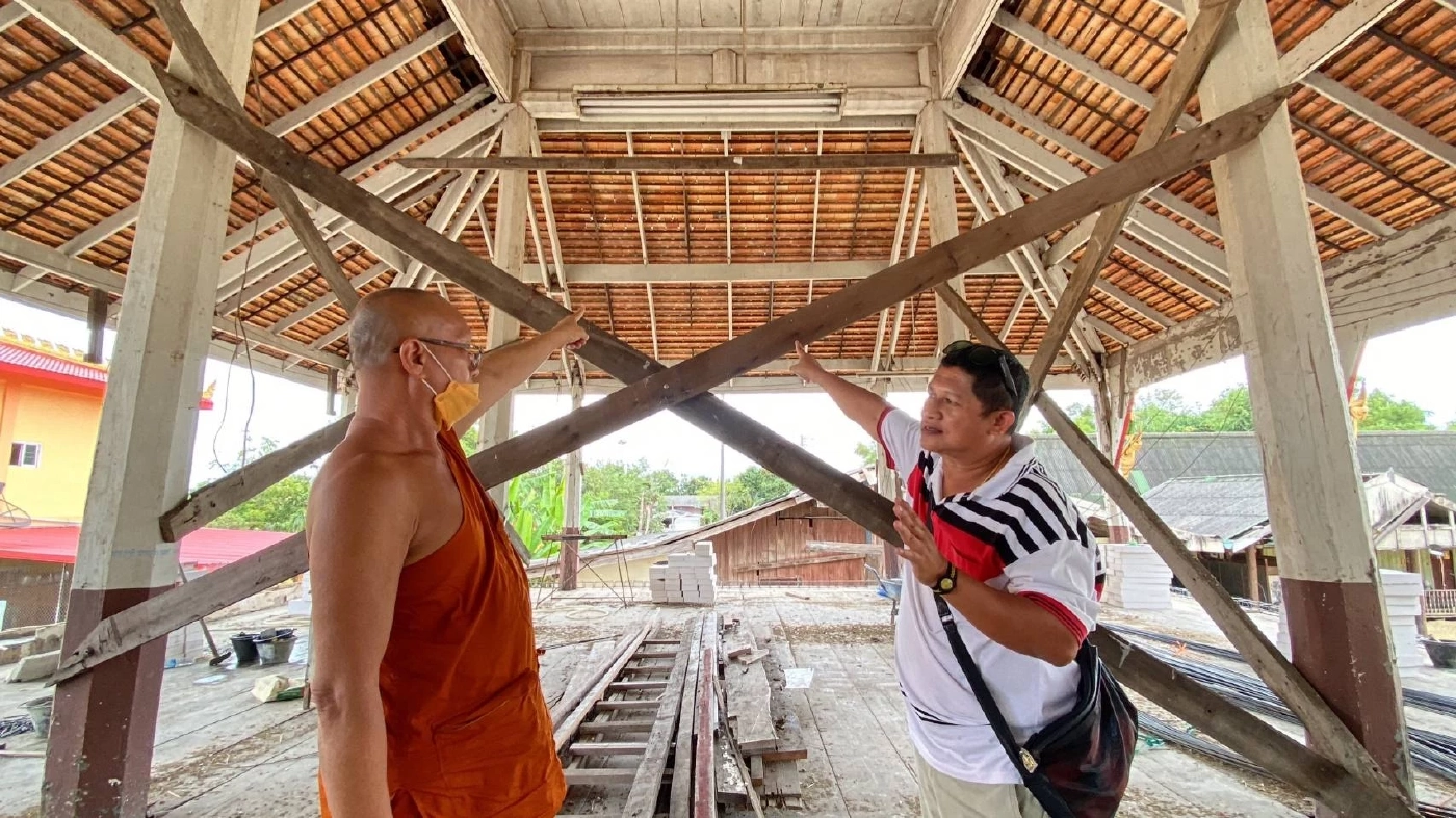 วัดดังพนัสนิคม ฟ้องผู้รับเหมา กล่าวหาเบี้ยวเงินสร้างศาลาวัด