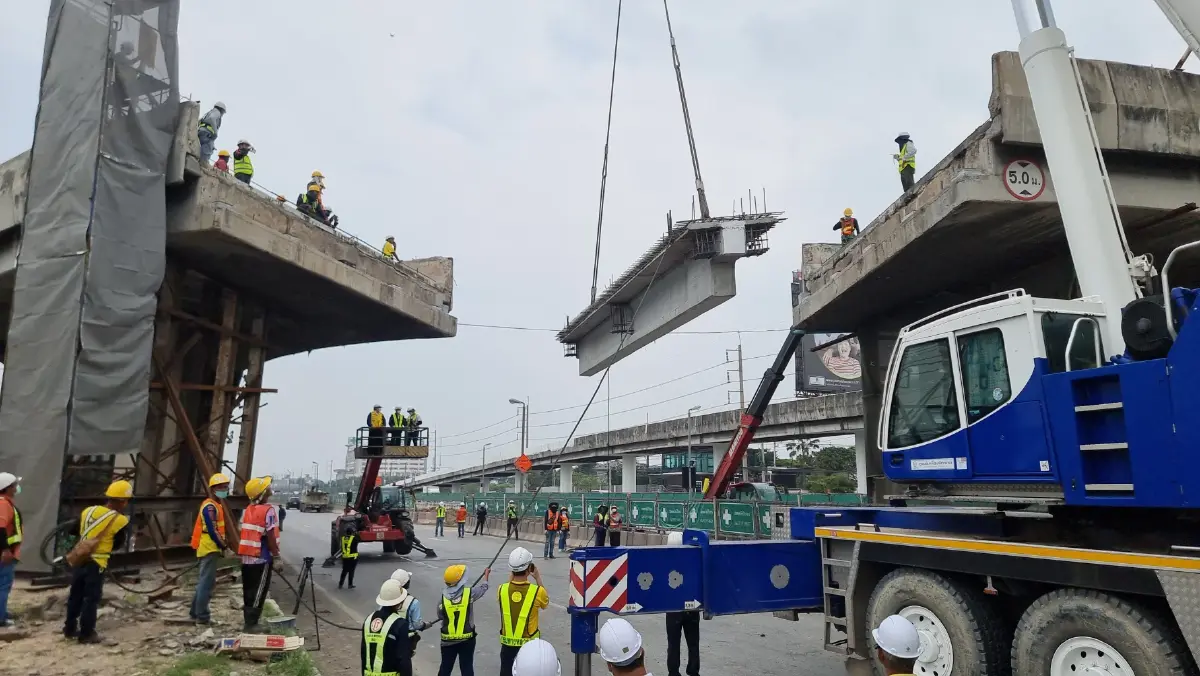 เร่งซ่อมสะพานกลับรถพระราม 2 ทางหลวงฯ เผย เตรียมเปิดใช้งานกลางเดือน พ.ย.