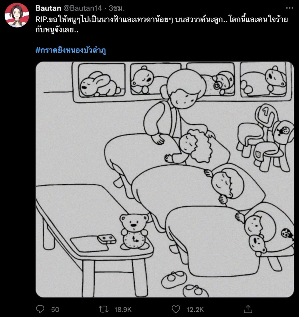 ชาวเน็ตร่วมอาลัยในการจากไปของผู้บริสุทธิ์ แห่ #กราดยิงหนองบัวลำภู