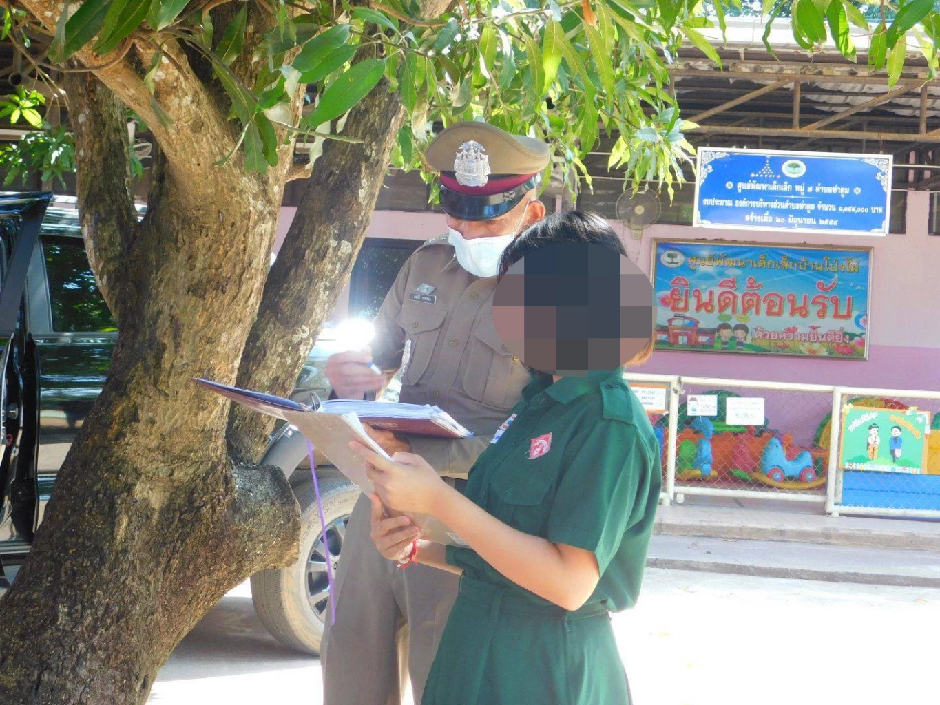 สลด เด็ก 4 ขวบ เดินหายาย ถูกกระบะทับดับในโรงเรียน นร.บอกเห็นต่อหน้าต่อตา