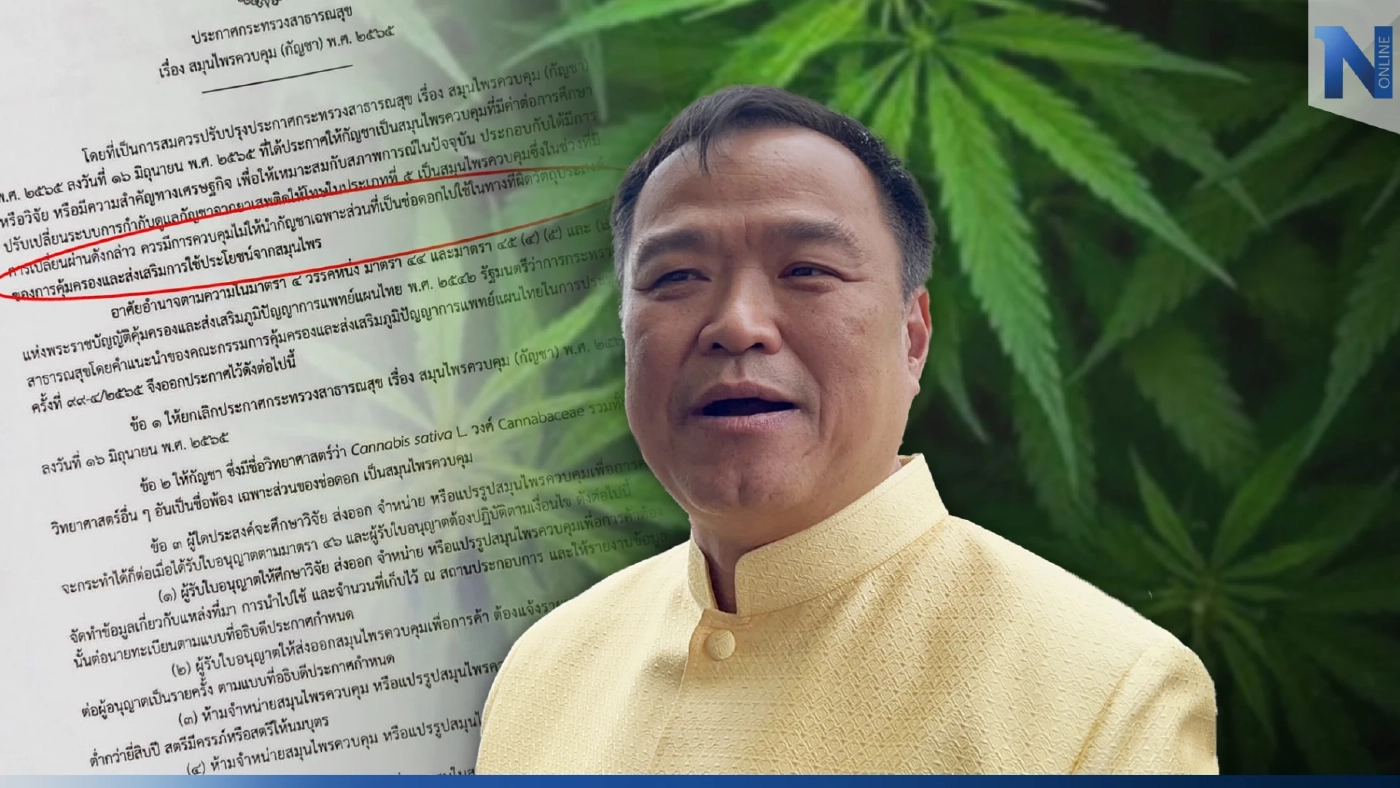 แบไต๋ ป.ป.ส. เปิดระเบียบวาระพิจารณา ถกปม ประกาศสธ."ปลดล็อคกัญชา"คุมช่อดอก