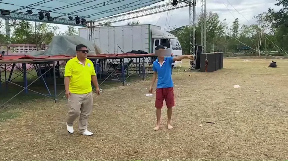 นายตูน พาชี้จุดเกิดเหตุ วัยรุ่นยกพวกตะลุมบอน