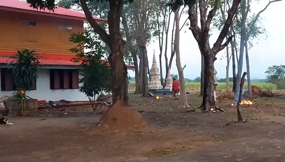 สภาพปัจจุบันวัดที่พระฉี่ม่วงถูกจับสึกยกวัด