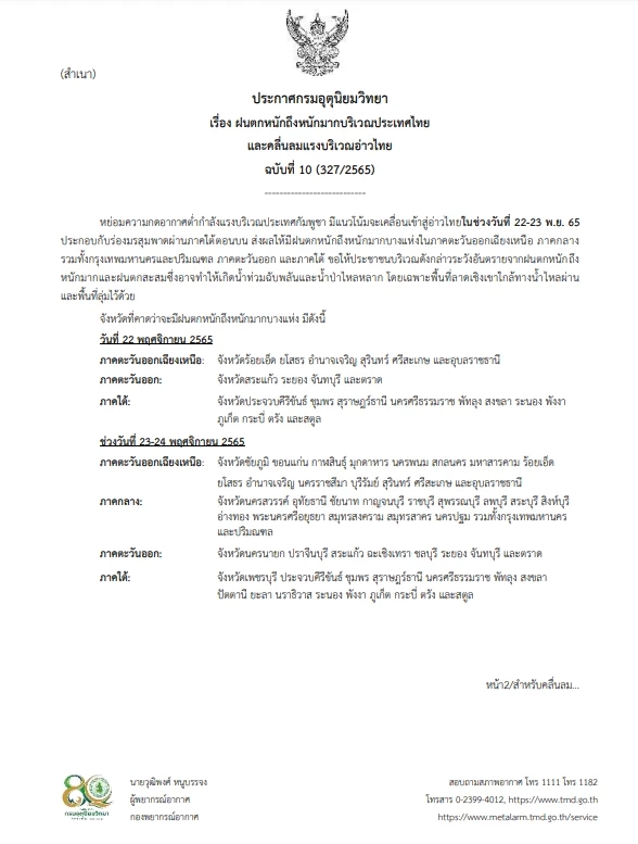 เตือน "ฝนตกหนักถึงหนักมาก" เช็กด่วน พื้นที่ไหนกันบ้างที่ต้องเตรียมรับมือ 