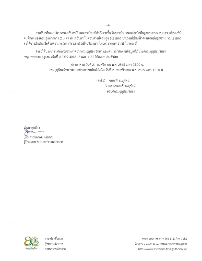 ประกาศกรมอุตุนิยมวิทยา "ฝนตกหนักถึงหนักมาก" กทม.มีฝนหนัก 40%