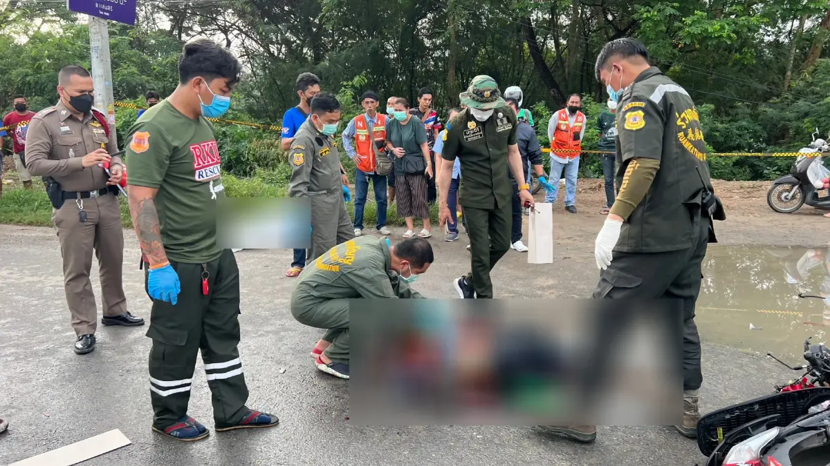 สุดสลด จักรยานยนต์ชนประสานงาสนั่น ครูสอนขับรถและสองผัวเมีย ดับ 3 ศพ