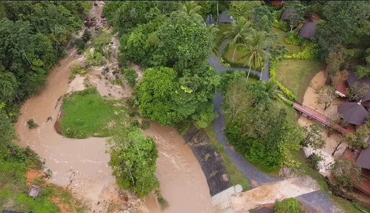 พัทลุงฝนตกหนัก น้ำป่าเทือกเขาบรรทัดทะลัก ปภ.สั่งพื้นที่ลุ่มต่ำเฝ้าระวัง