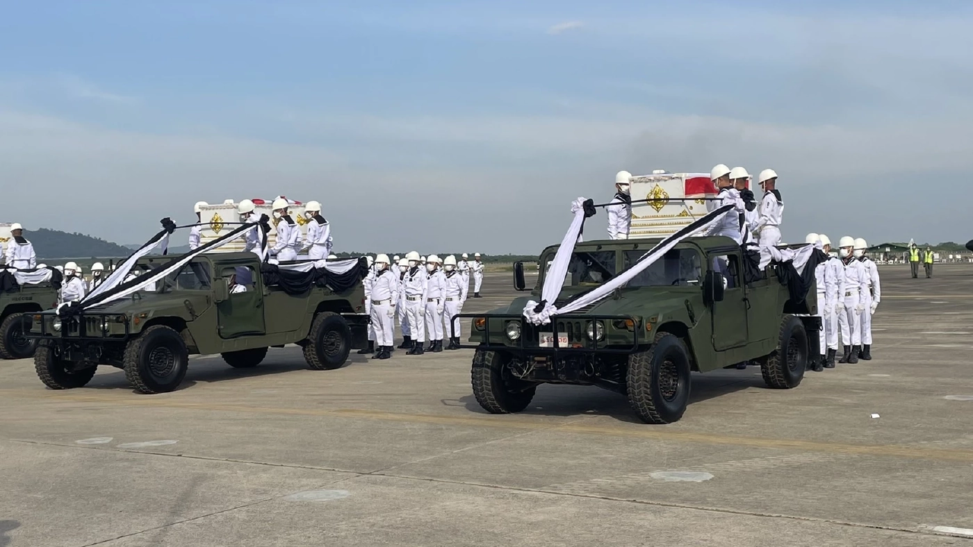 ทร.รับร่าง 4 กำลังพล "เรือหลวงสุโขทัย" เพื่อประกอบพิธีอย่างสมเกียรติ