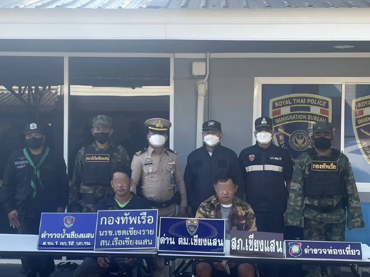 ตม.เชียงแสน รวบ 5 ชาวจีน พร้อมคนนำพาข้ามน้ำโขงเข้าไทย อ้างจะไปเที่ยว