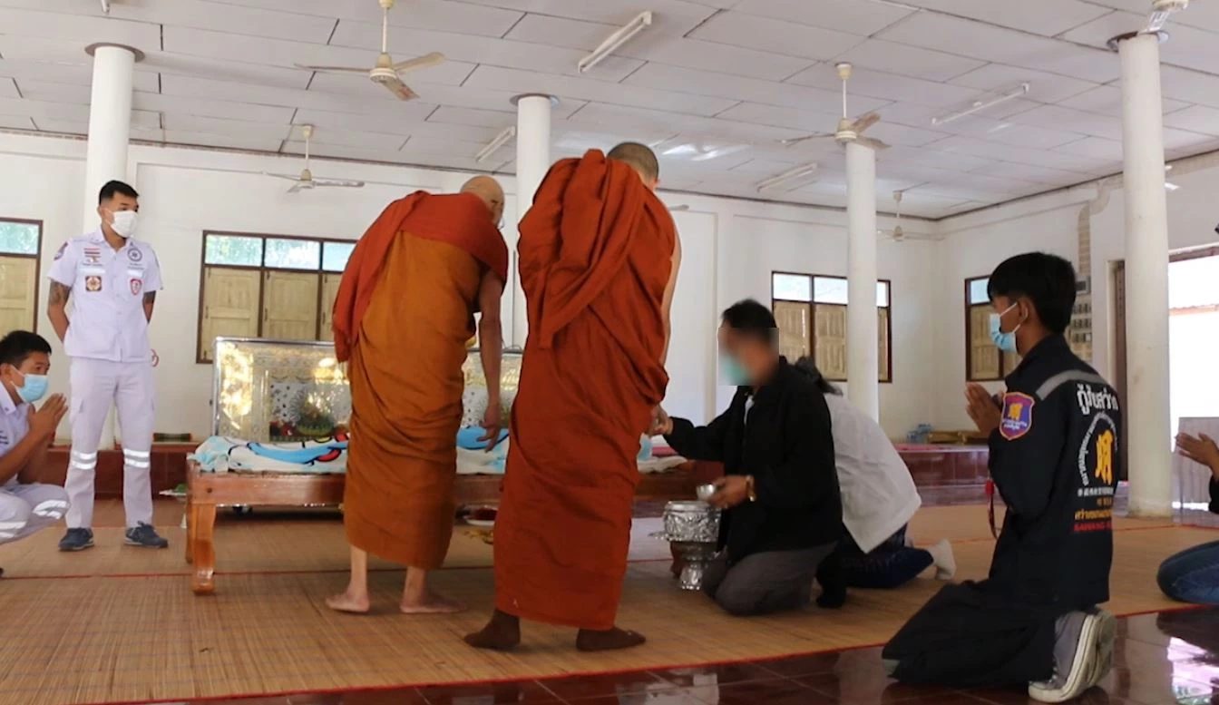 บรรยากาศงานศพผู้เสียชีวิต