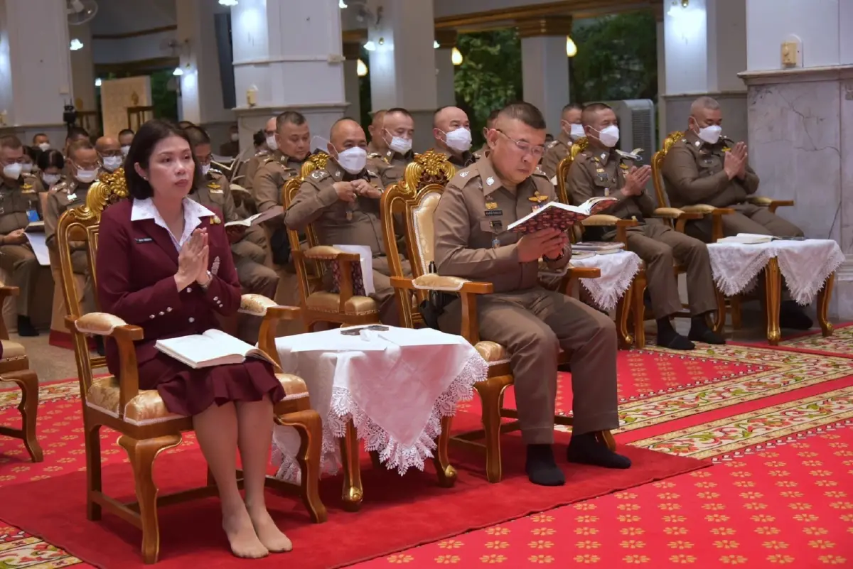 ตร.จัดพิธีเจริญพระพุทธมนต์ ถวายเป็นพระราชกุศลแด่ "เจ้าฟ้าพัชรกิติยาภา"