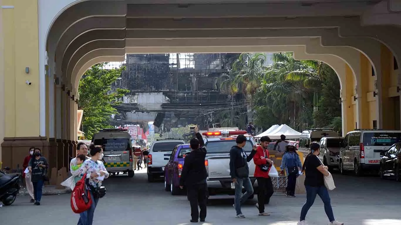 บรรยากาศที่ด่านผ่านแดนถาวรบ้านคลองลึก