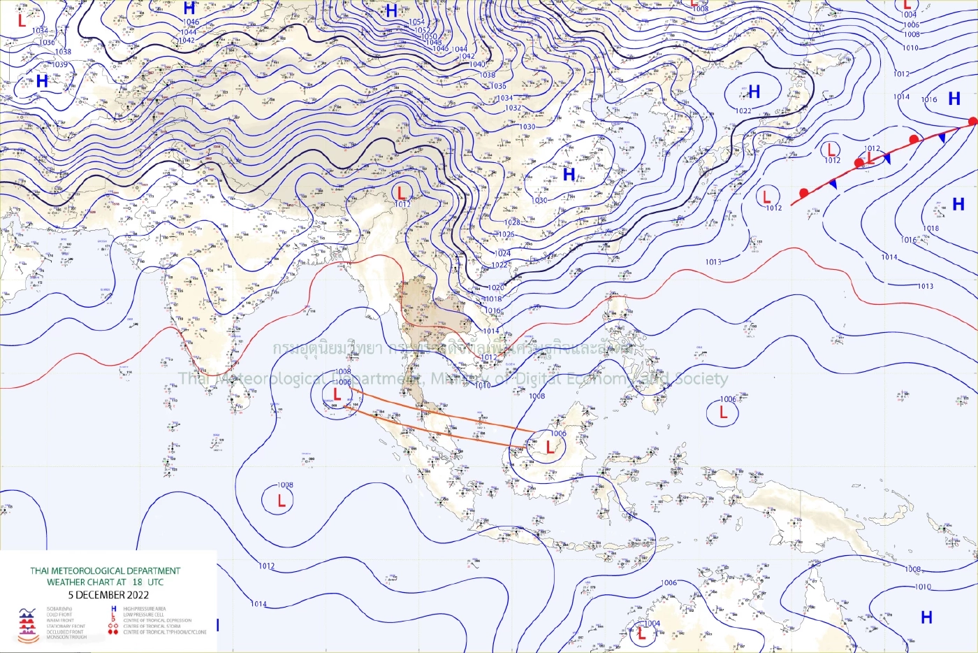ลมหนาวมาอีกแล้ว "กรมอุตุฯ"แจ้งอุณหภูมิลด 1-2 องศา มีลมแรง ภาคใต้มีฝนหนัก