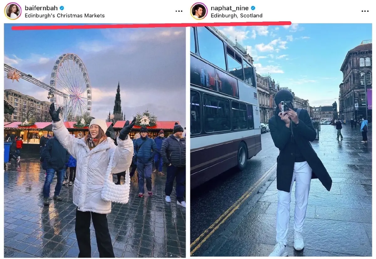 นาย ณภัทร - ใบเฟิร์น ยังไงกันนะ? เที่ยวเมืองนอก เช็กอินที่เดียวกันเป๊ะ