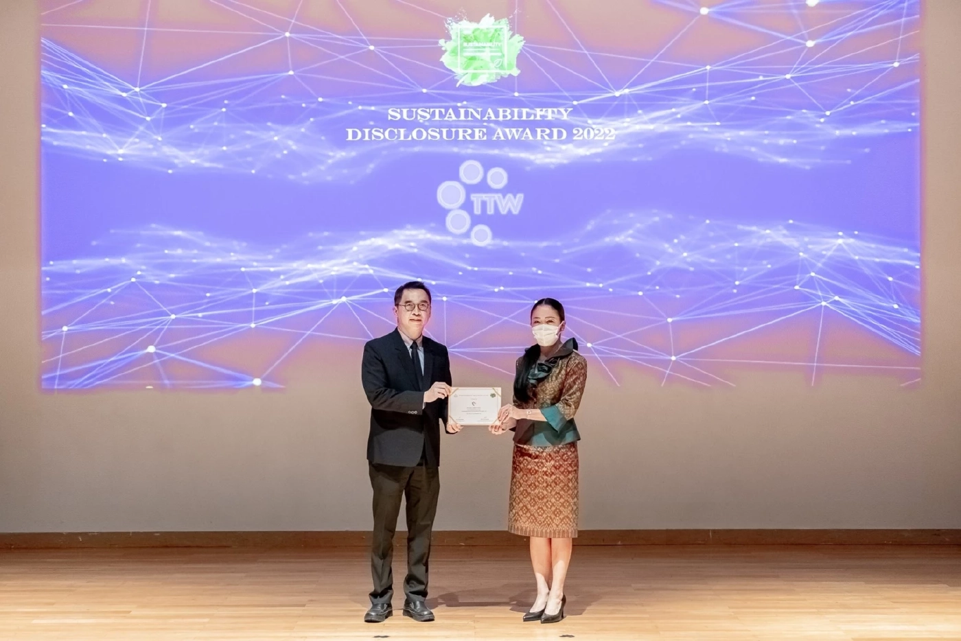 TTW รับรางวัลเกียรติคุณ Sustainability Disclosure Award ประจำปี 2565 