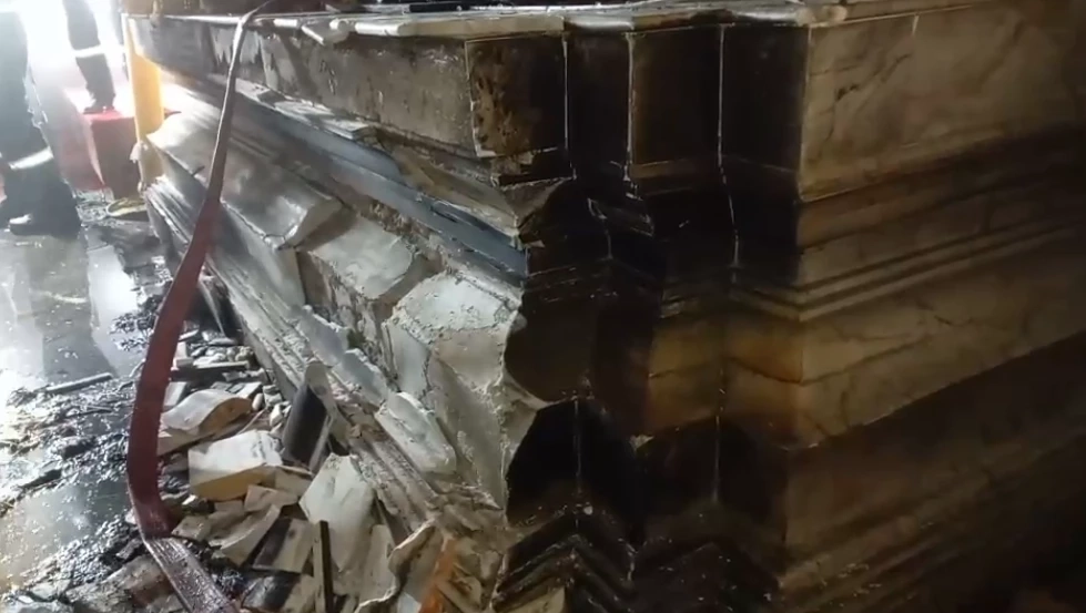 สภาพความเสียหายโบสถ์วัดราษฎร์บูรณะ 