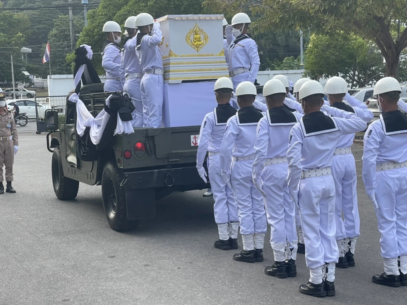 ทร.รับร่าง 4 กำลังพล "เรือหลวงสุโขทัย" เพื่อประกอบพิธีอย่างสมเกียรติ