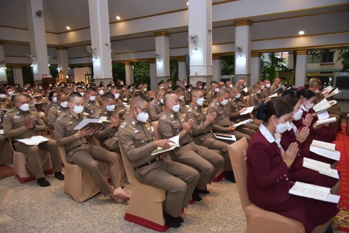 ตร.จัดพิธีเจริญพระพุทธมนต์ ถวายเป็นพระราชกุศลแด่ "เจ้าฟ้าพัชรกิติยาภา"