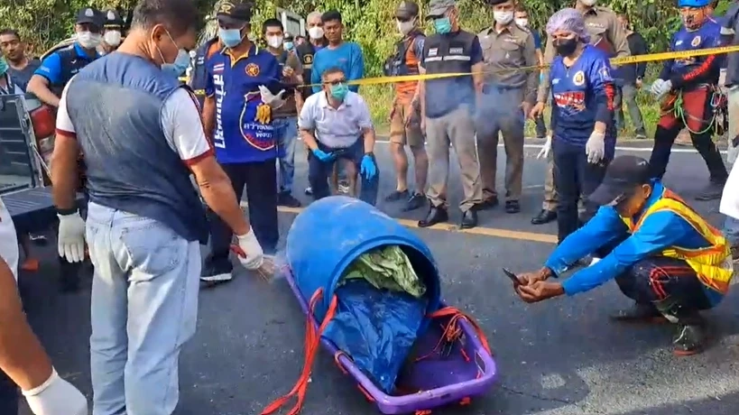 สุดโหด! พบศพสาวสุราษฎร์ ถูกฆ่ายัดถังขยะ โยนทิ้งเหวบนเขาสก