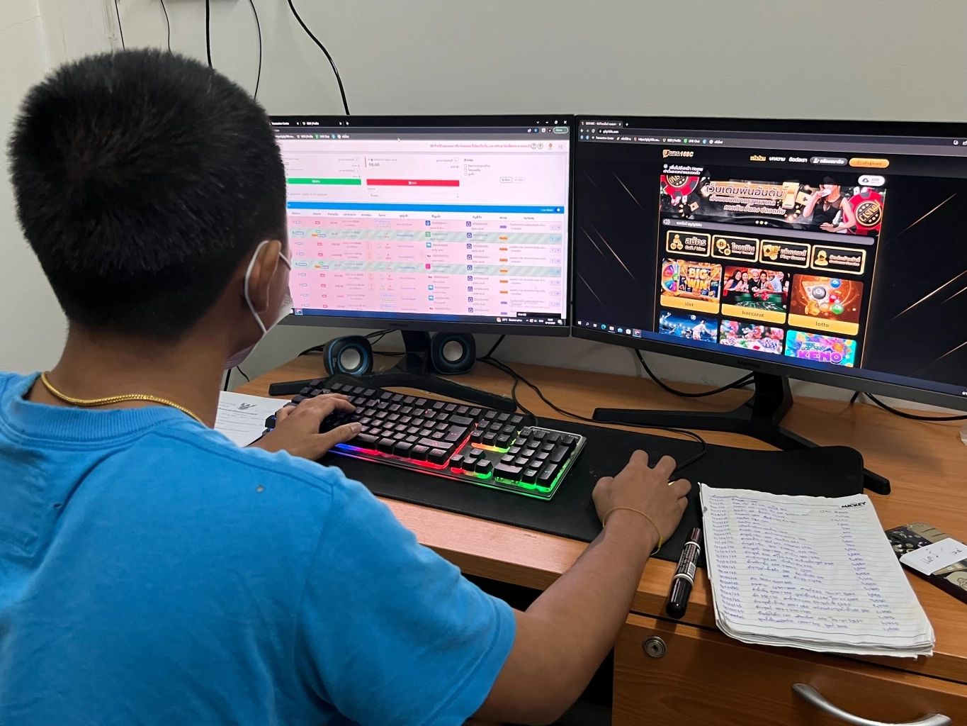 ตำรวจ PCT บุกเมืองชลฯ ปิดเว็บพนันบอลโลก เงินหมุน 100 ล้านต่อเดือน