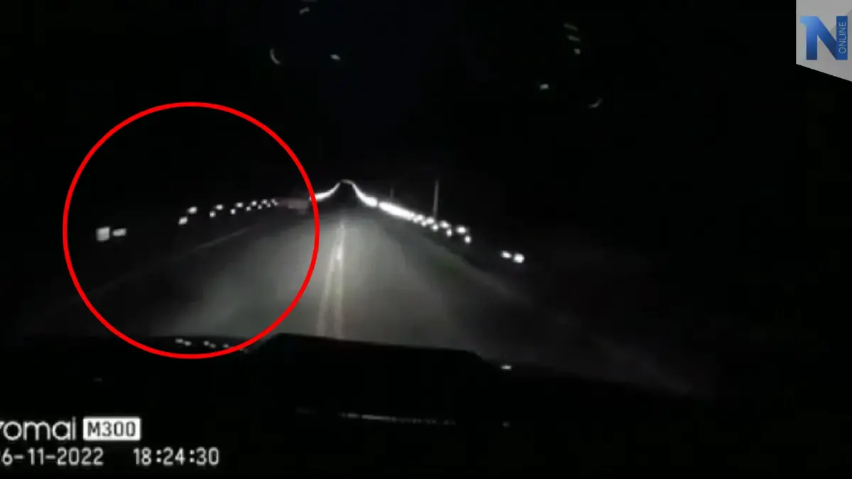 ภาพจากกล้องหน้ารถคืนที่เกิดเหตุ