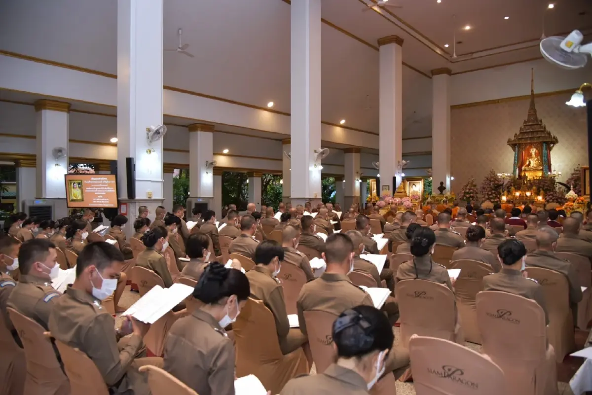 ตร.จัดพิธีเจริญพระพุทธมนต์ ถวายเป็นพระราชกุศลแด่ "เจ้าฟ้าพัชรกิติยาภา"