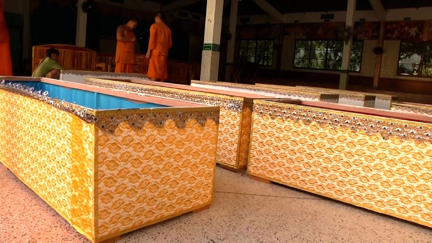 วัดดอนท้าวเปิดรับบริจาคไม้ ทำ “โลงศพ” แจกญาติโยมผู้ยากไร้