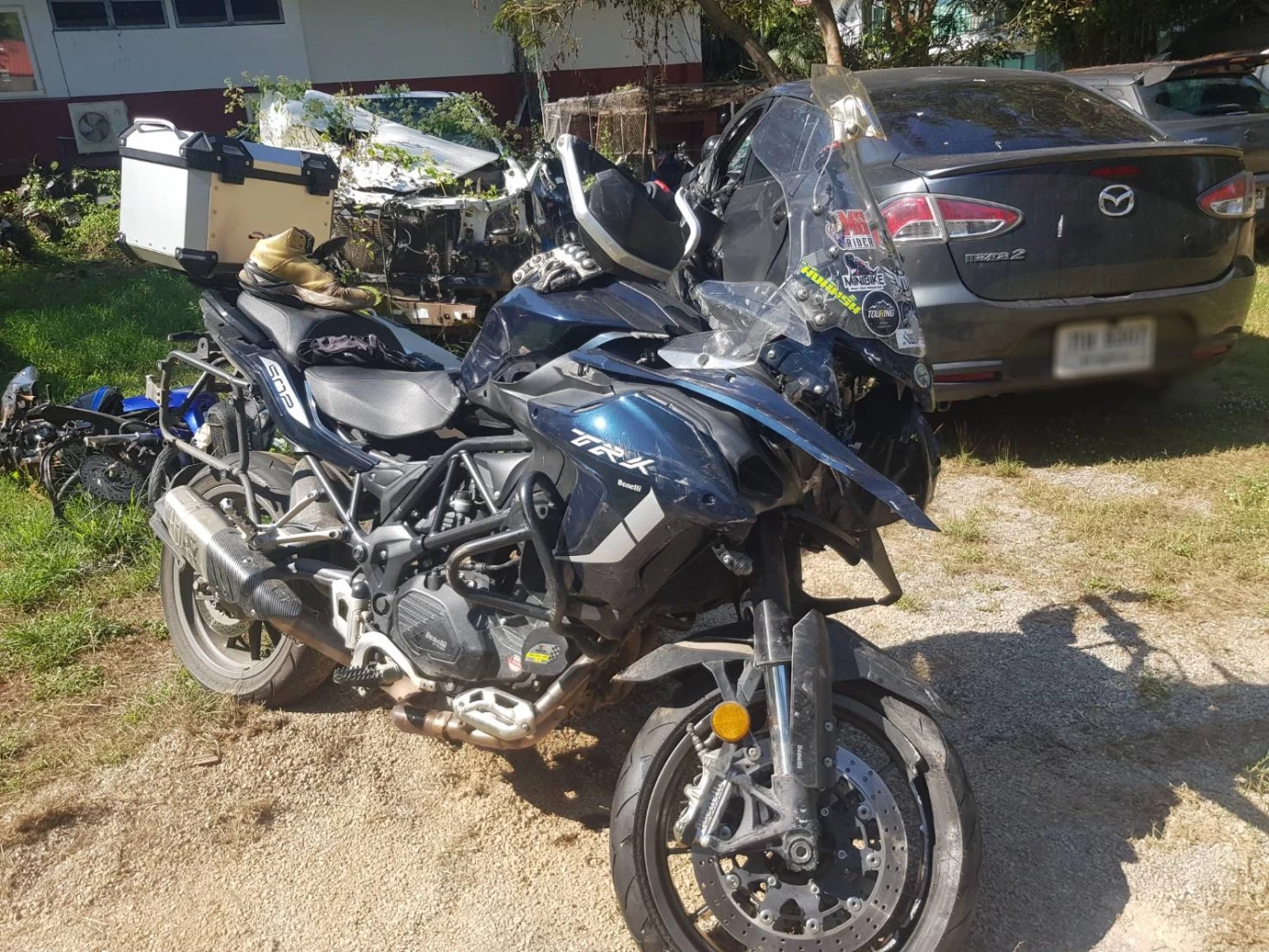 สภาพรถบิ๊กไบค์ หลังเกิดเหตุ