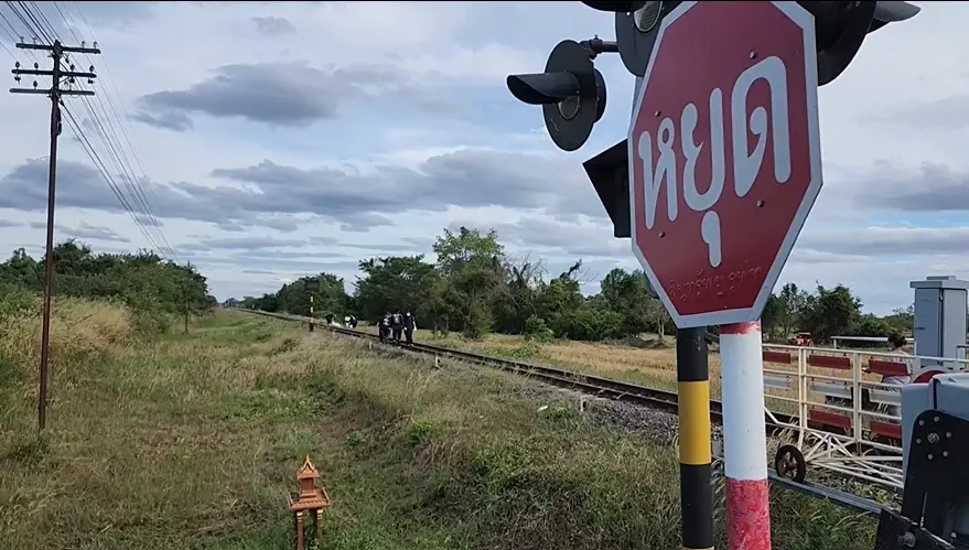 จุดเกิดเหตุรถไฟชน จยย. เสียชีวิต