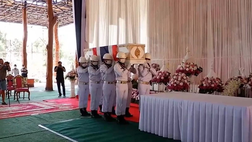 ร่าง "หมอแชมป์" ฮีโร่ช่วยเพื่อนทหารรอด กลับถึงบ้านเกิดระยองแล้ว