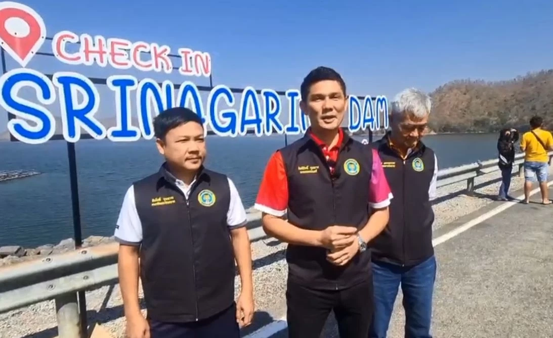 ผวา! เสือโคร่งโผล่สันเขื่อนศรีนครินทร์ สั่งปิดทางขึ้นลง-แจ้งเตือน นทท.