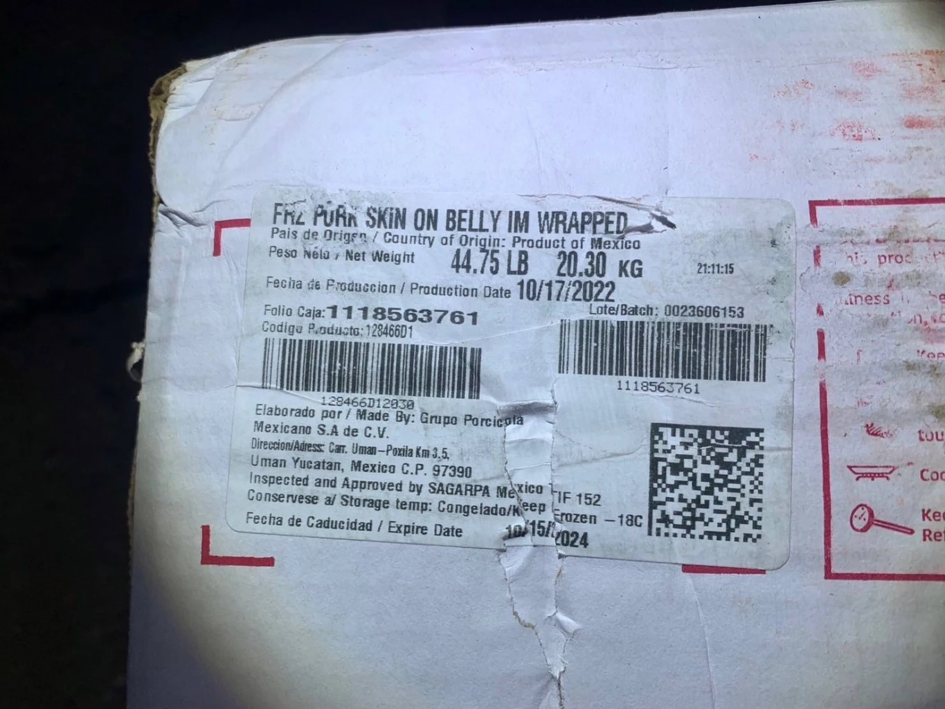 นรข.เชียงราย ยึดเนื้อหมูลอบนำเข้าจากแม็กซิโก หวั่นแพร่เชื้ออหิวาต์ ASF