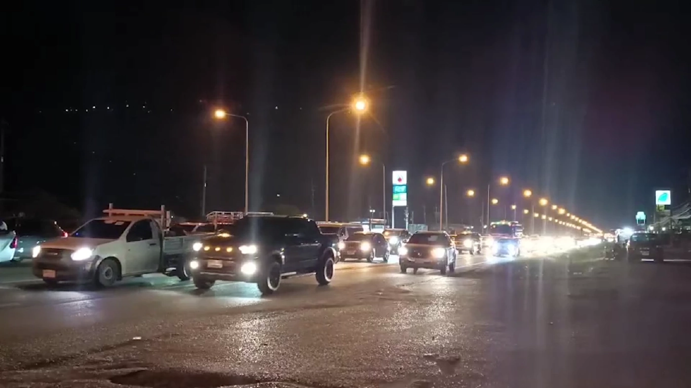 สภาพการจราจรถนนพระราม 2 ขาเข้ากทม.