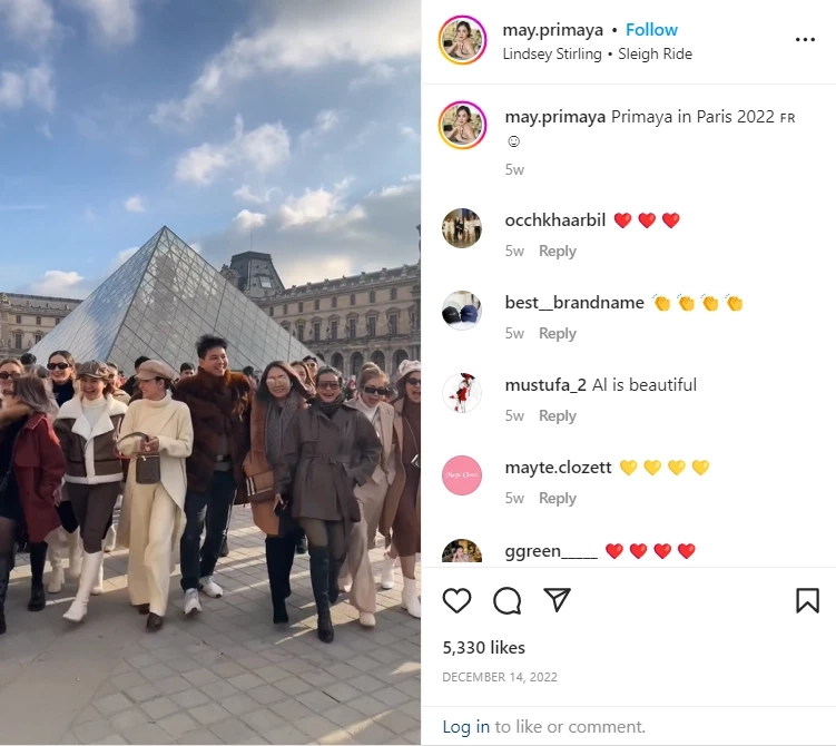 &quot;เม พรีมายา&quot; พาสามีและลูกทีมไปเที่ยวฝรั่งเศส