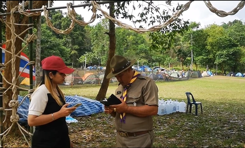 นายสมหมาย สุดถนอม ผอ.โรงเรียนวัดลำนาว และผู้ดูแลค่ายบังคับลูกเสือดังกล่าว