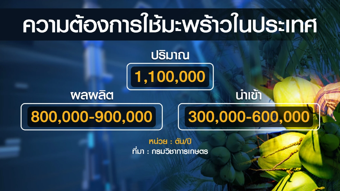 เกษตรฯจ่อ 'รื้อ' โควต้านำเข้าแก้มะพร้าวราคาตก