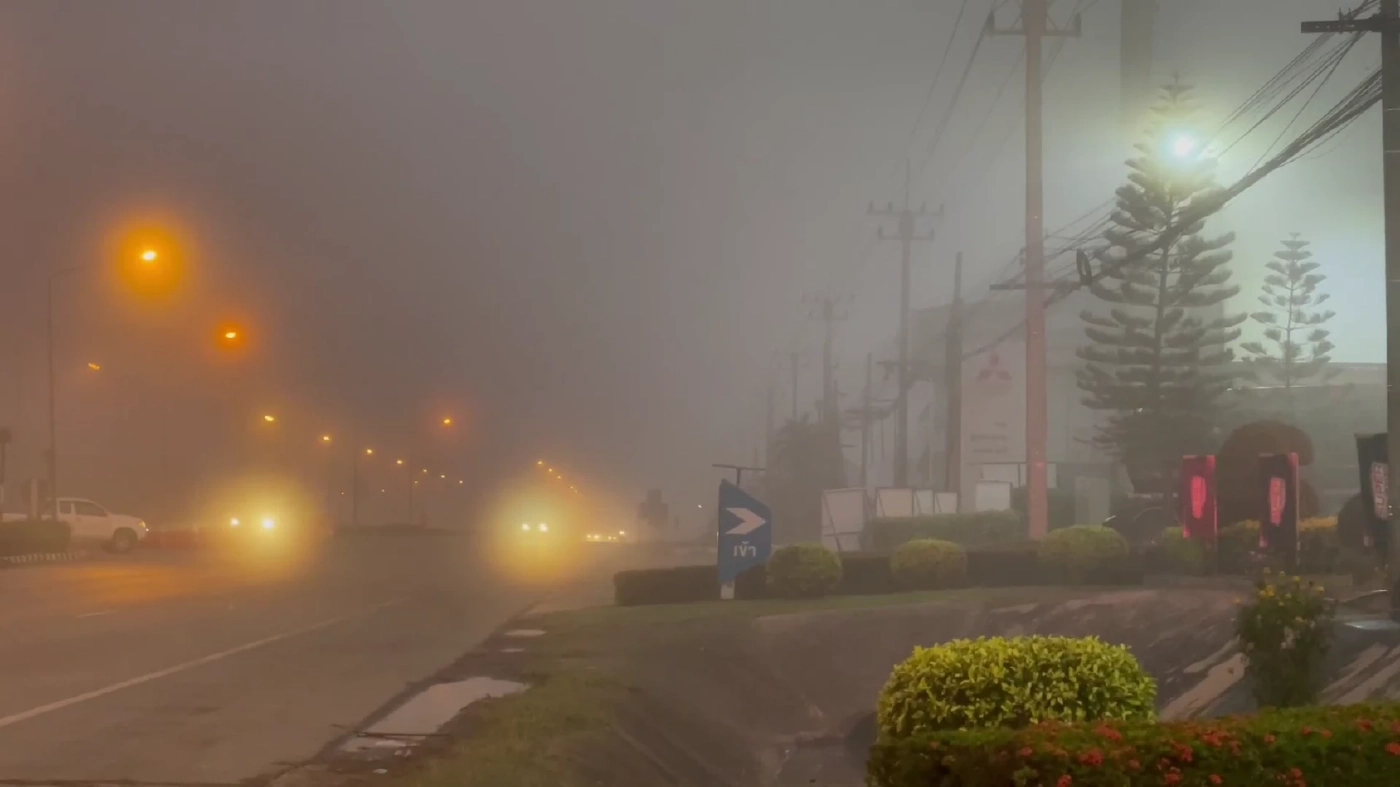 สภาพทัศนวิสัย บนถนนจังหวัดหนองคาย