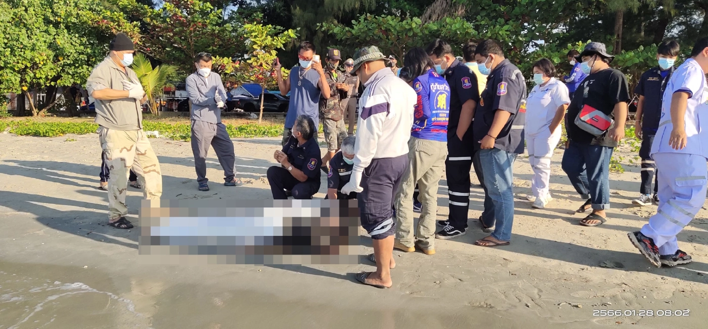 ศพสาวปริศนาเล็บลายดอกไม้ ลอยเกยหาดสวนสน ระยอง