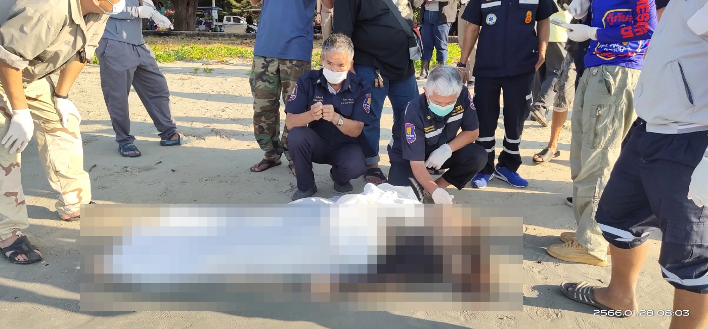 ศพสาวปริศนาเล็บลายดอกไม้ ลอยเกยหาดสวนสน ระยอง